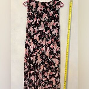 Pink and black floral, pineapple dress size extra large